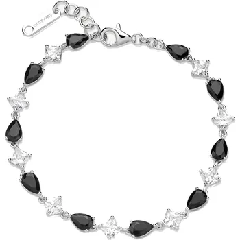 Módní doplněk Brosway Oslnivý stříbrný náramek se zirkony Fancy Mystery Black FMB116 + 2 měsíce na vrácení zboží