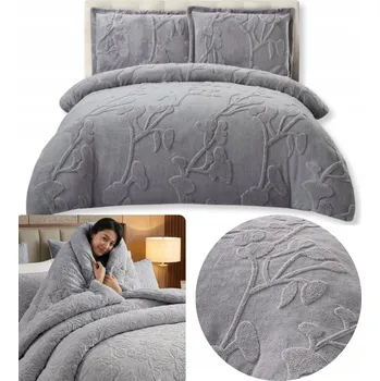 Povlečení Povlečení Zimní 160x200cm + 2x 70x80cm SVĚTLE ŠEDÉ MĚKKÉ KVALITNÍ PROVEDENÍ