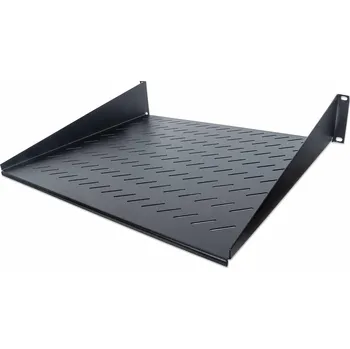 Rozvaděč Intellinet police do racku 19", Fixed Shelf, 2U, 400mm depth, Front mounting, max load 25kg, Black 712514