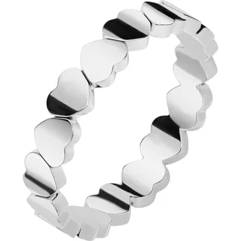 Prsten Šperky4U Ocelový prsten se srdíčky - velikost 52 - OPR1949-52