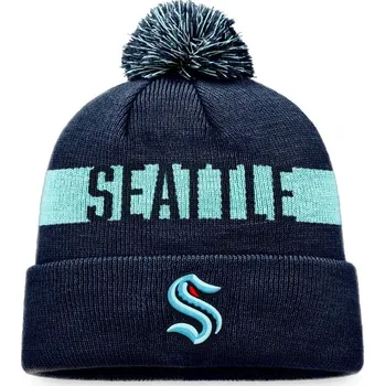 Čepice Kulich Fanatics Fundamental Beanie Cuff With Pom Seattle Kraken Senior