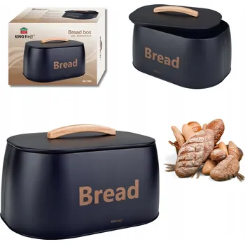 chlebník Jednodílný chlebník Kinghoff, černý kovový