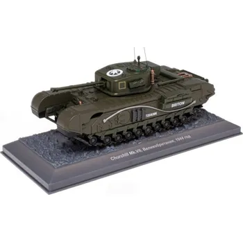 Plastikový model De Agostini - Churchill Mk. VII, britská armáda, Normandie 1944, 1/43