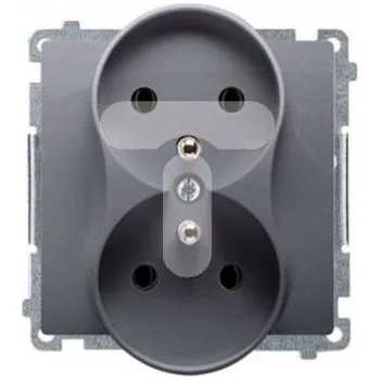 Elektrická zásuvka Elektrická Zásuvka nástěnná Kontakt-simon stříbrná