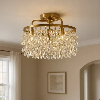 Stropní svítidlo PRIMAVERA 5xE14 patina křišťály Venti P-E2661/5