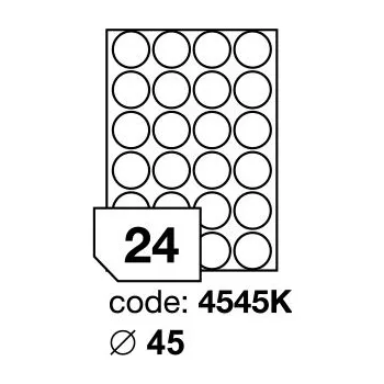 Speciální papír Samolepící etikety Rayfilm Office průměr 45 mm 100 archů, laser, R0119.4545K
