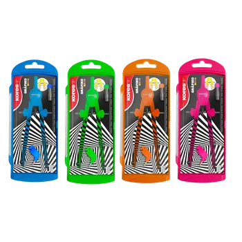 Kovové kružítko Kores Grafiko NEON, mix barev