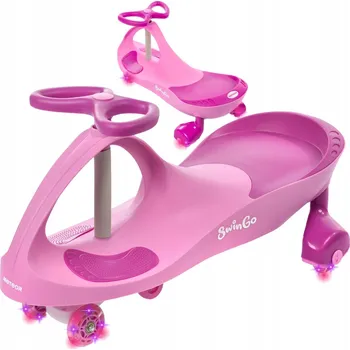 Odrážedlo Odrážedlo Meteor růžové s LED kolečky pro děti 12 m+