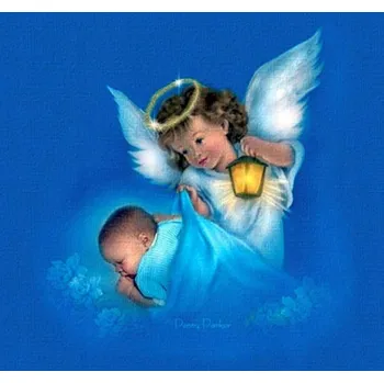 Obraz Diamantová mozaika Anděl s dítětem 30x40 cm