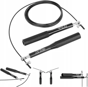 4FIZJO boxerské Švihadlo s ložisky, nastavitelné, 300 cm, černé