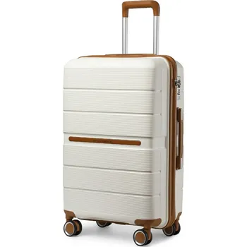 KONO British Traveller skořepinové zavazadlo polypropylen - krémová - 60L K2392L-CM-24