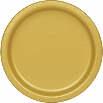 Talíř Unique 33252EU - Ekologické papírové talíře - 23 cm - Zlatá barva - 16 kusů