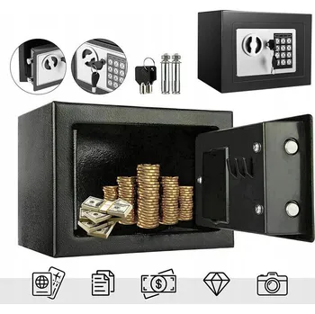 Trezor BEZPEČNOSTNÍ SKŘÍŇKA / TREZOR PRO DOMÁCNOST A KANCELÁŘ S ELEKTRONICKÝM ZÁMKEM A DIGITÁLNÍM KÓDEM, ZESÍLENÁ