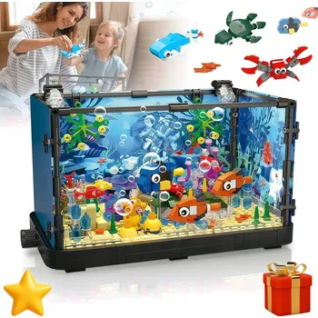 ostatní stavebnice STAVEBNICE SADA PRO DĚTI AKVÁRIUM 788 DÍLŮ ELMENTŮ RYBIČKY