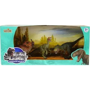 Dinosauři sada 3 dinosaurů délka 17 cm; 39x17x10,5 cm