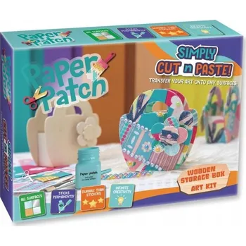 Obraz Kreativní sada decoupage Strigo Paper Patch Dřevěná dóza na náušnice DIY (Udělej si sám)