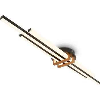 BRILONER Tinka stropní svítidlo 98x16 cm - 30W, 3000lm, LED, teplá bílá, černá - BRILO BRILO 3951035
