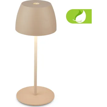 Lampička BRILONER LED nabíjecí stolní lampička Serina Mini, bezdrátová, 20cm, IP44, 2,5W, stmívatelné, dotykový vypínač, béžová - BRILO BRILO 7503011