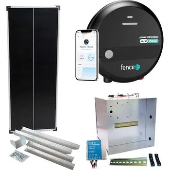 Ohradník Premium sada solární ohradník - Kompletní přenosná schránka + 5J LTE chytrý zdroj, panel 100 W