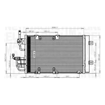 Výparník klimatizace Kondenzátor, klimatizace MAGNETI MARELLI 350203771000