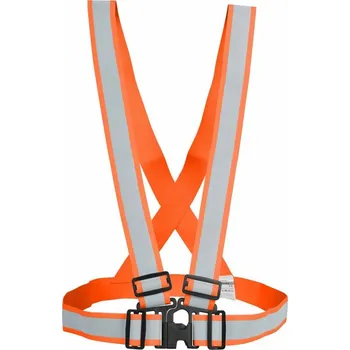 Kšandy Výstražný reflexní kříž / popruhy / šle / kšandy - oranžové