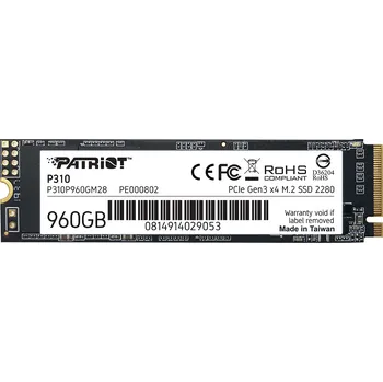 Pevný disk PATRIOT P310/960GB/SSD/M.2 NVMe/5R