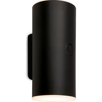 Venkovní osvětlení BRILONER Lima LED venkovní nástěnné svítidlo, nabíjecí, 3 krokový dotykový stmívač, časovač, černé - BRILONER BRI 3786015