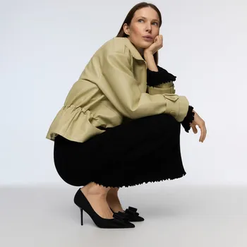 Dámská obuv Reserved - Lodičky s mašlemi - černý - 442ID-99X - 442ID-99X-41