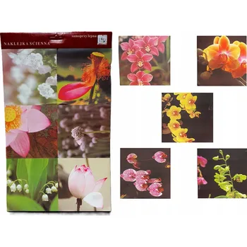 samolepka Samolepky s květinami 17,5 x 17,5 cm - 6 ks