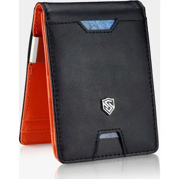 Peněženka Stevens pánská kožená peněženka Slim 1,5 cm s klipem na bankovky a RFID ochranou na karty a mince Q2