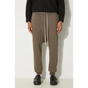 Bavlněné tepláky Rick Owens Prisoner Drawstring, XL, šedá, 90X