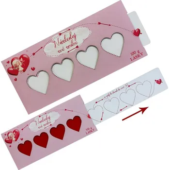 Čokoláda Interaktivní mléčná čokoláda 100 g pro zamilované - Následuj své srdce