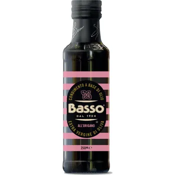 Rostlinný olej Basso Basso Extra panenský olivový olej ochucený - zálivka z olivového oleje s oregánem 250 ml