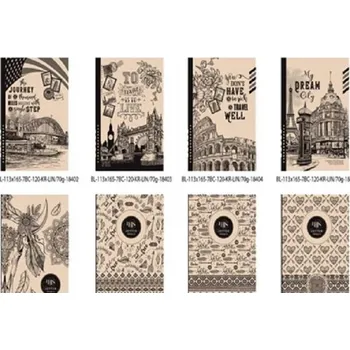 Ozdobný zápisník 113x165 mm, 120 listů, linkovaný FRESH