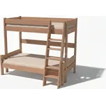 Dřevěná postel PATRIK z bukového masivu výrobce světspánku.cz. 200x120/90, olej Cherry, jádrový buk