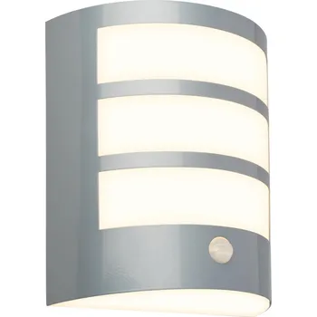 Venkovní osvětlení BRILONER LED nabíjecí nástěnné svítidlo, venkovní, pohybové čidlo, soumrakový senzor, IP44, matný chrom - BRILONER BRI 3795014