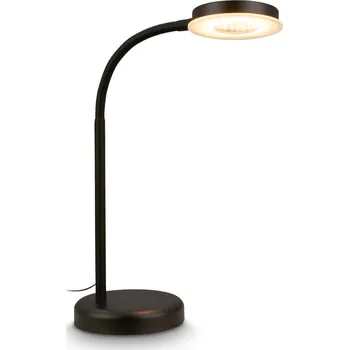 Lampička BRILONER Megg lampička na psací stůl – 12W, 800lm, LED, stmívatelné, dotykový vypínač, teplá bílá, černá - BRILO BRILO 7585015