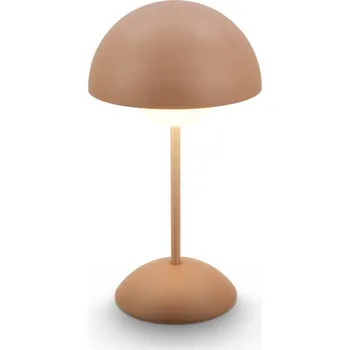 Lampička BRILONER Kugle stolní lampička - 3W, 250lm, bezdrátová, LED, stmívatelné, dotykový vypínač, teplá bílá, kávová - BRILO BRILO 7578014