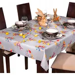 UBRUS Vánoční 120x500 Velikonoce Velikonoční zajíček, šedá barva VN6