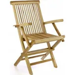 Zahradní židle Divero dřevěná hnědá