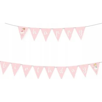 Girlanda Baletka VŠECHNO NEJLEPŠÍ k narozeninám vlaječky