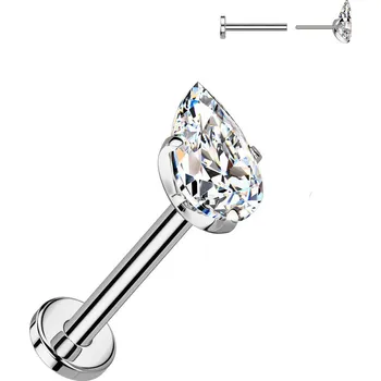 Piercing Šperky4U Piercing do brady - PUSH IN labreta TITAN - TIT1541-C