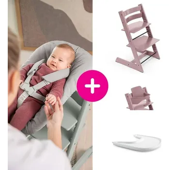 Jídelní židlička STOKKE® Tripp Trapp® + Baby set + pult zvýhodněná sada - Heather Mauve
