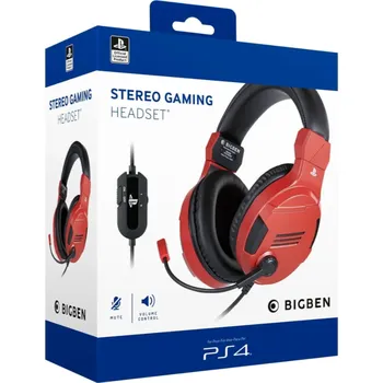 Hra pro PlayStation 5 PS4/Official Bigben Stereo Gaming Headset V3 Red PS5