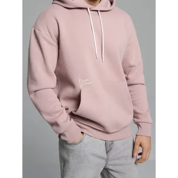 Pánská mikina Sinsay - Mikina s nápisem - pastelová růžová - 473HL-03X - 473HL-03X-3XL