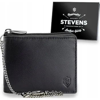 Peněženka Stevens peněženka z pravé kůže černá - muž