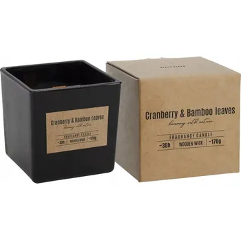 Svíčka Parafínová vonná svíčka Brusinky - Bambusové listy Bispol 1 ks