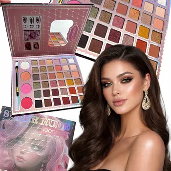 Oční stíny Velká Paleta Očních Stínů GLITTER Super Nude 40 barev