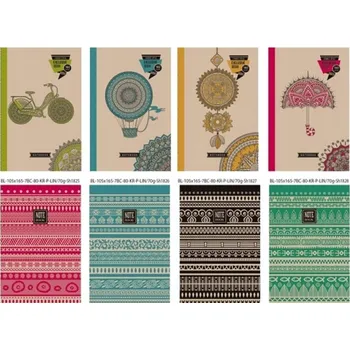 Zápisník Ozdobný zápisník 105x165 mm, 80 listů, linkovaný, kolekce FRESH