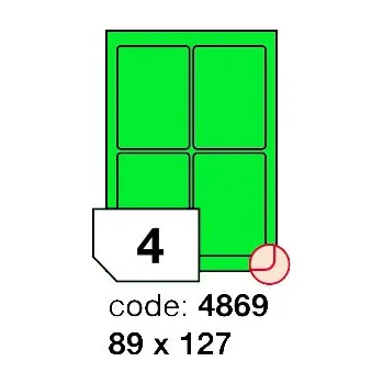 Speciální papír Samolepící etikety Rayfilm Office 89x127 mm 100 archů, matně zelená, R0120.4869